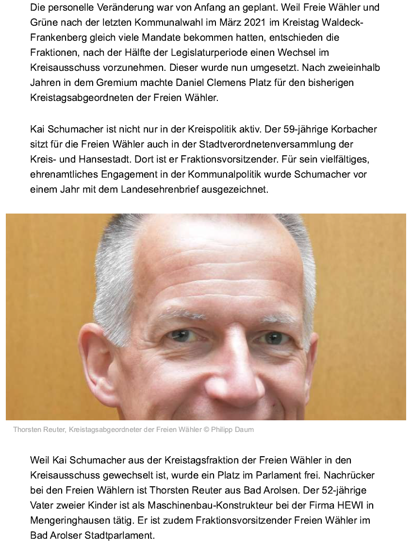 20231108 WLZ-Artikel Kai Schumacher neuer ehrenamtlicher Kreisbeigeordneter